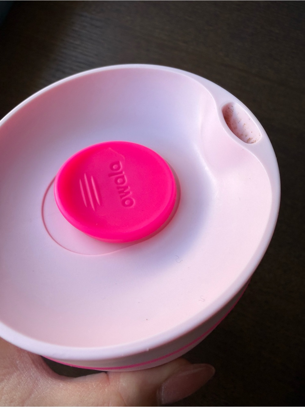 Owala Stainless Steel SmoothSip Slider Travel Mug - Pink (Pucker Up) 12oz - Picture 10 of 16